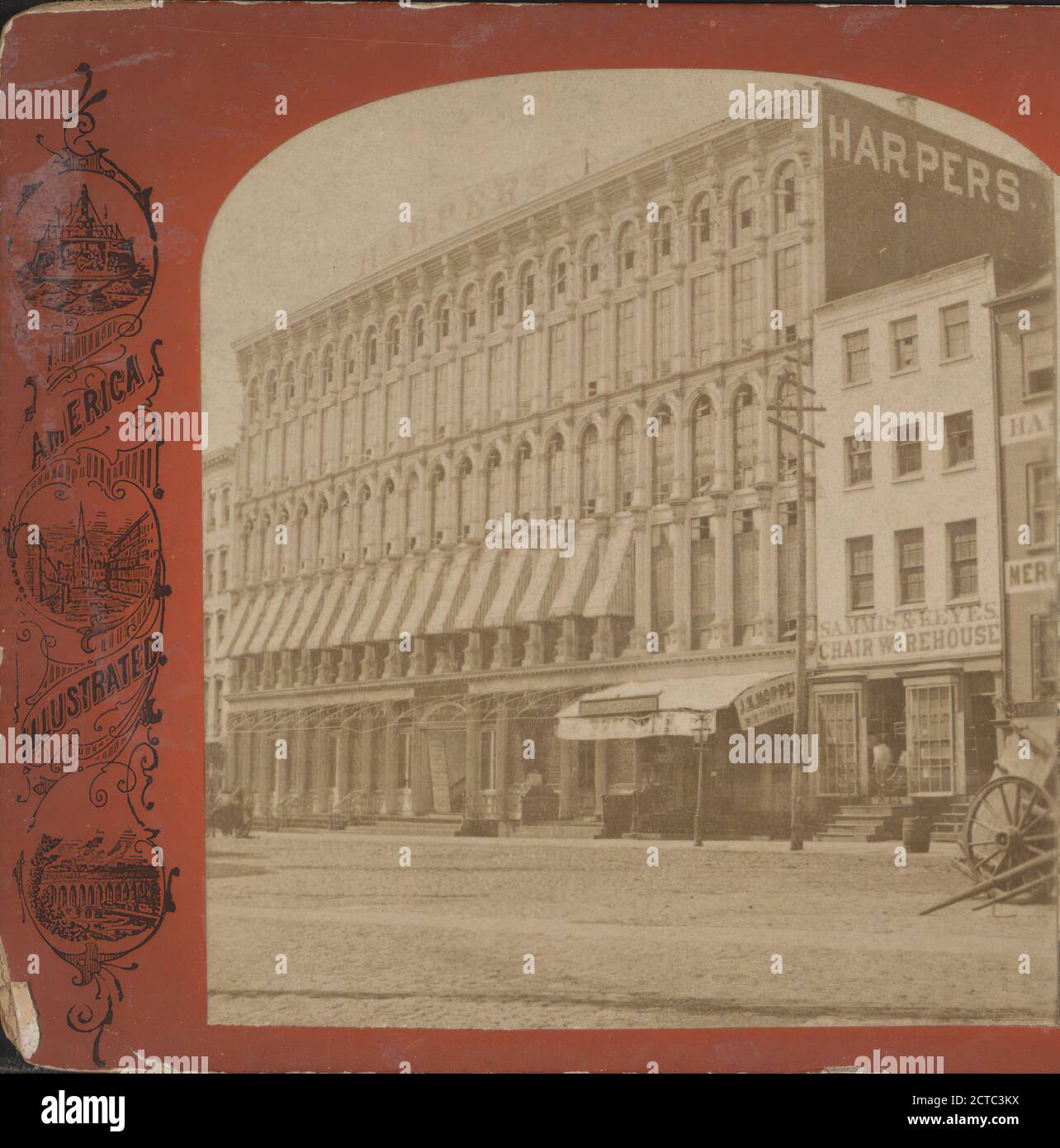 Harper's Publishing House, N.Y., 1870?-1925?, Nueva York (estado), Nueva York (estado), Nueva York, Manhattan (estado de Nueva York, estado de Nueva York), Franklin Square (estado de Nueva York, estado de Nueva York) Foto de stock