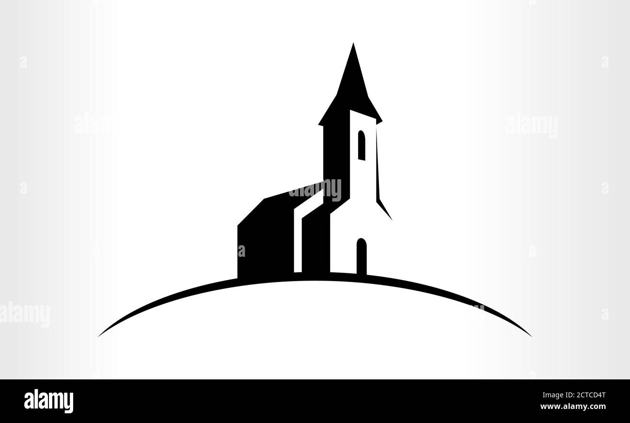 Vector logo Ilustración de una Iglesia Imagen Vector de stock - Alamy