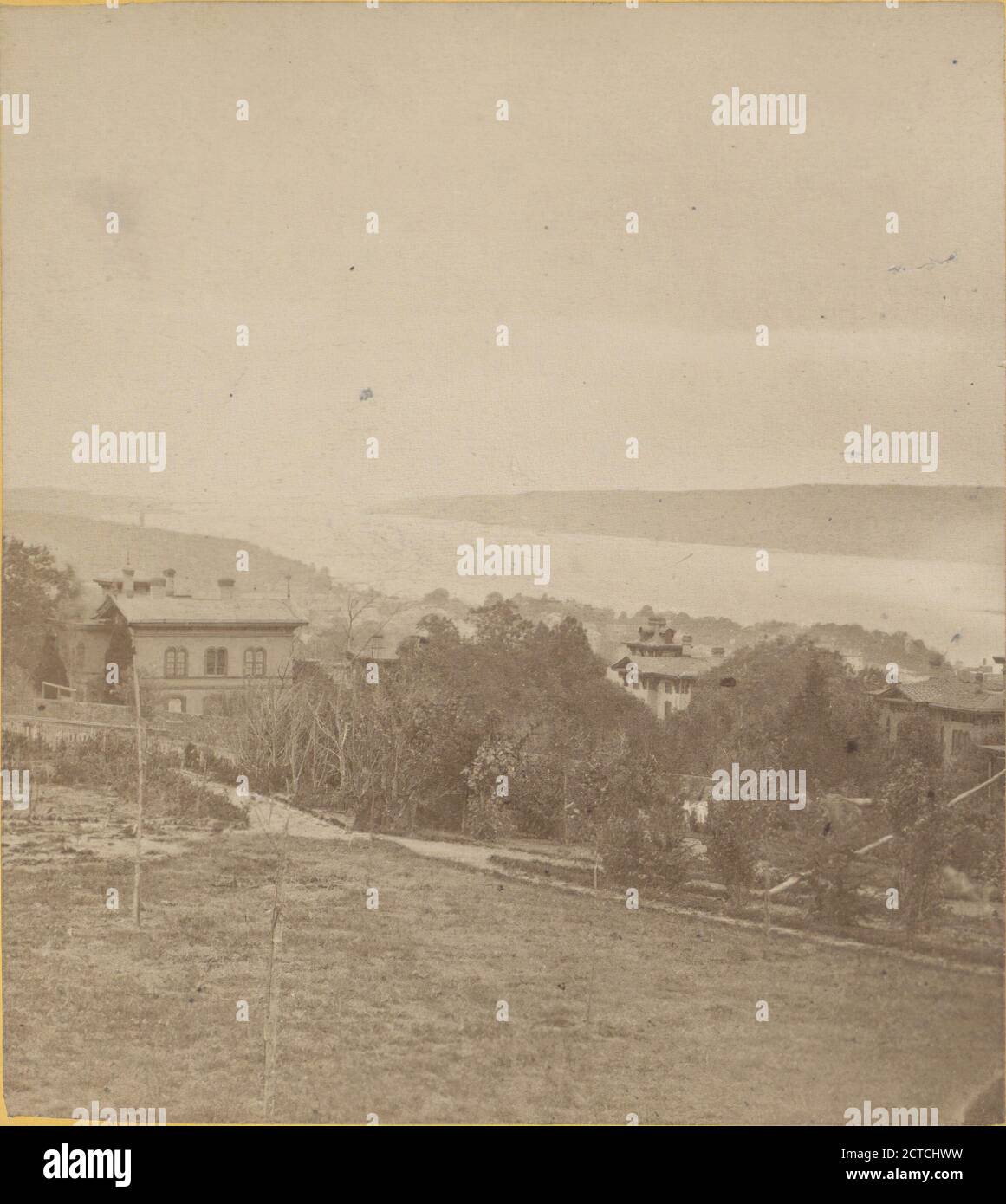 Mirando al sur de High St. E. de Palisade Ave. 1870., Wyer, Henry Sherman (1847-1920), Nueva York (estado), Condado de Westchester (N.Y. Foto de stock