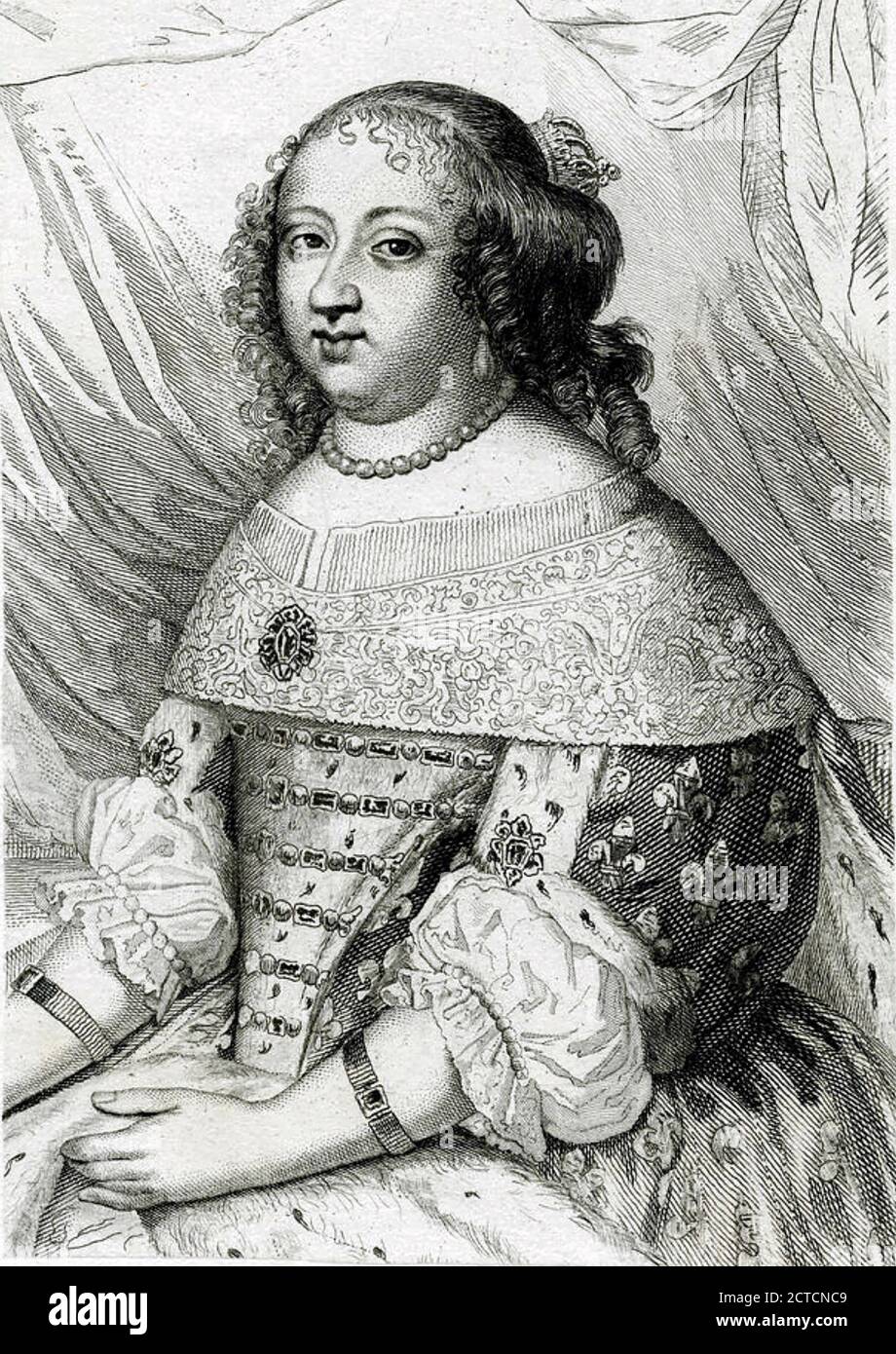 ANA DE AUSTRIA (1601-1666) una princesa española y Reina de Francia como esposa de Luis XIII Foto de stock