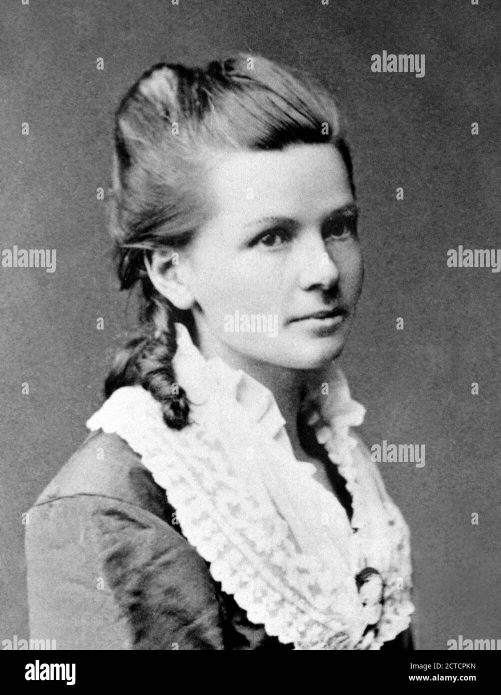 Bertha Benz. Retrato del pionero alemán del automóvil (nee Cäcilie Bertha Ringer,1849-1944), c. 1872. Bertha Benz fue socio de negocios y esposa de Karl Benz. Foto de stock