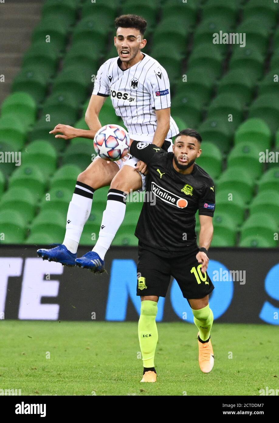 Futbol Liga De Campeones Juego Primera Pierna Fc Krasnodar V Paok Estadio Krasnodar Krasnodar Rusia 22 De Septiembre De 2020 Wanderson Del Fc Krasnodar En Accion