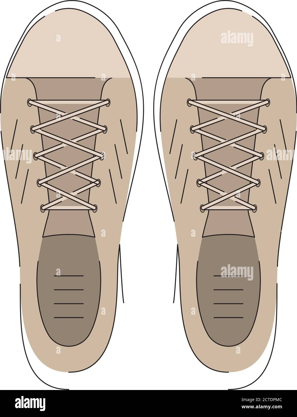 Zapatillas de tenis blancas aisladas. Uniforme médico - Vector Ilustración del Vector