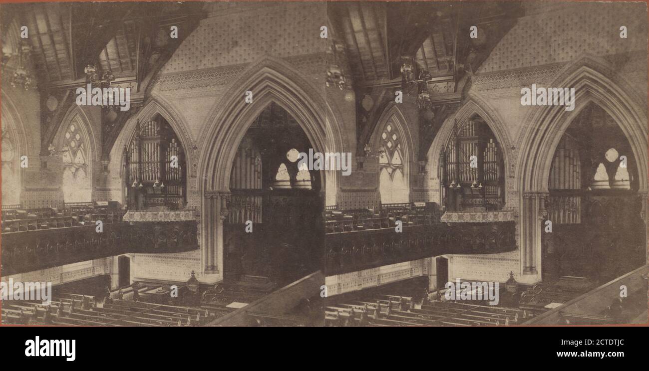 Interior de la Iglesia reformada -- 57th St. Y Lexington Av., 1875, Nueva York (Estado), Nueva York (Estado de Nueva York), Manhattan (Nueva York, Estado de Nueva York), Nueva York Foto de stock