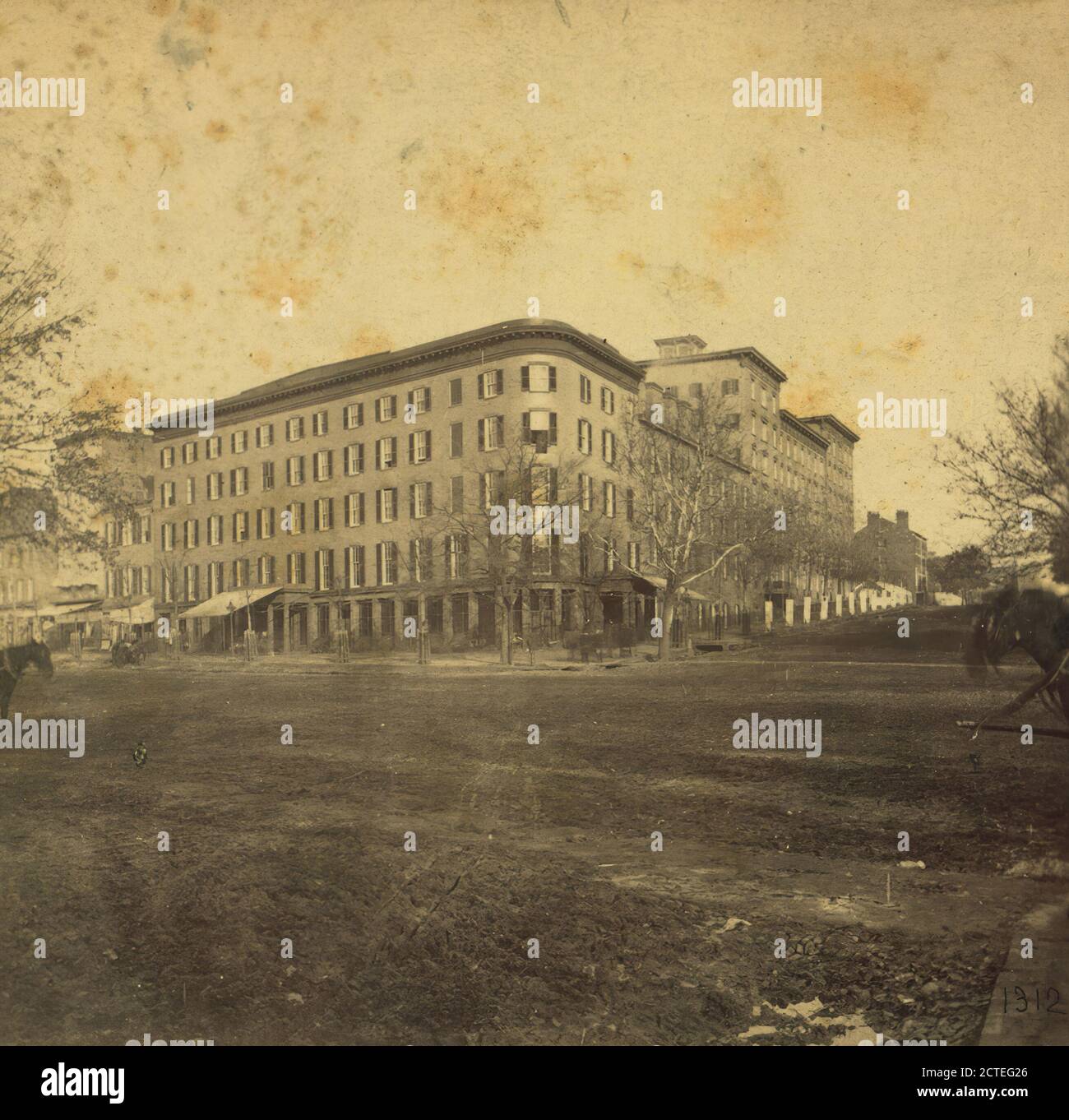 Willard's Hotel, Penn. Avenue, E. & H.T. Anthony (firma), 1860, Washington (D.C Foto de stock
