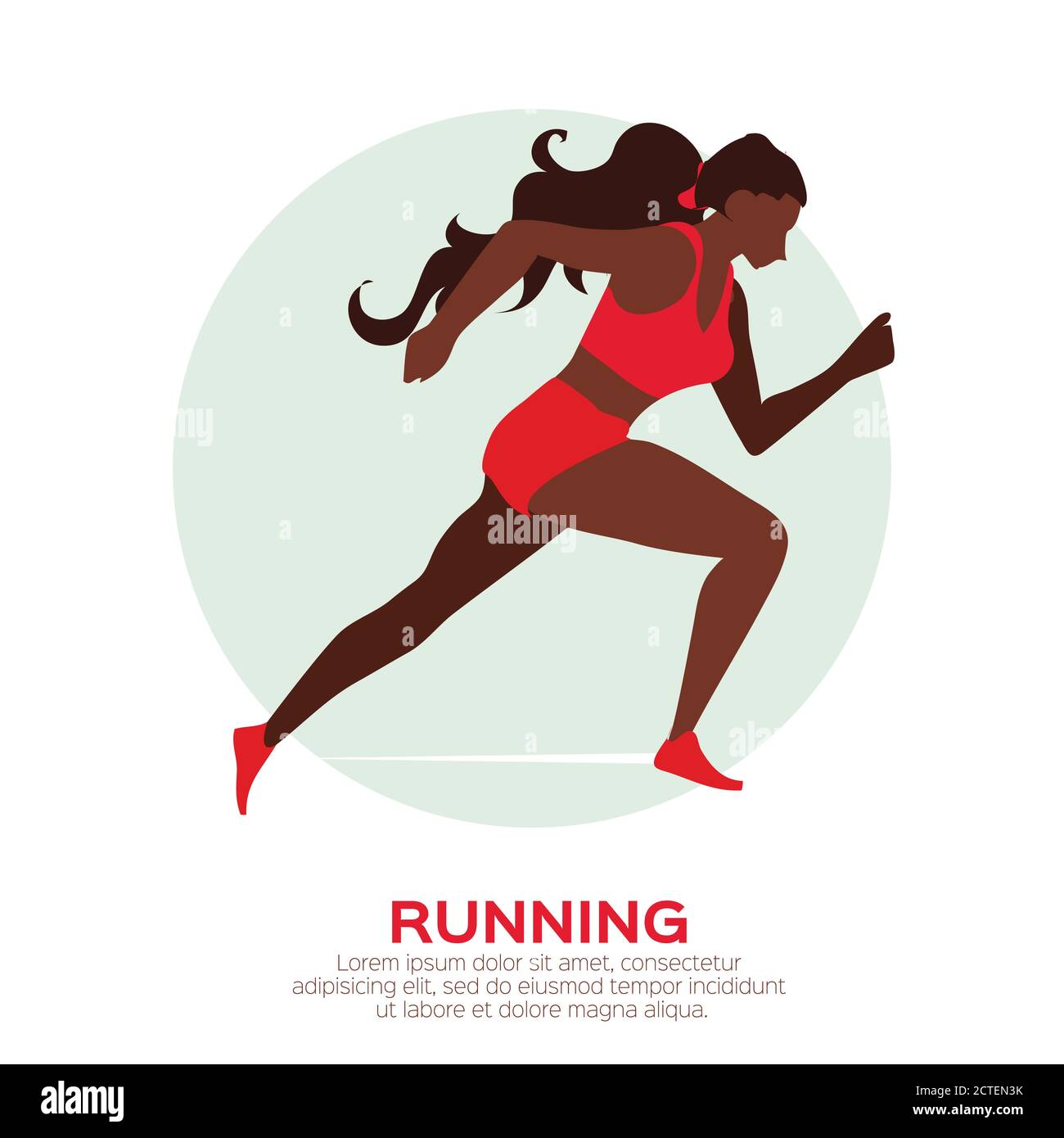 Ropa Deportiva Para Mujer Para Correr. Ilustración Vectorial