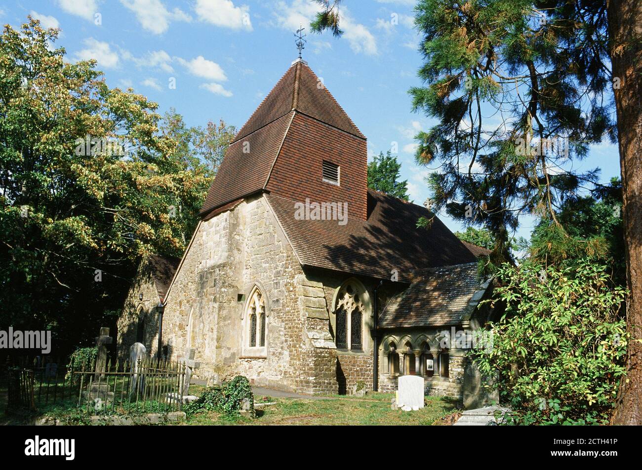 Iglesia de St Leonards en Hollington, un suburbio de Hastings, East Sussex, Reino Unido Foto de stock