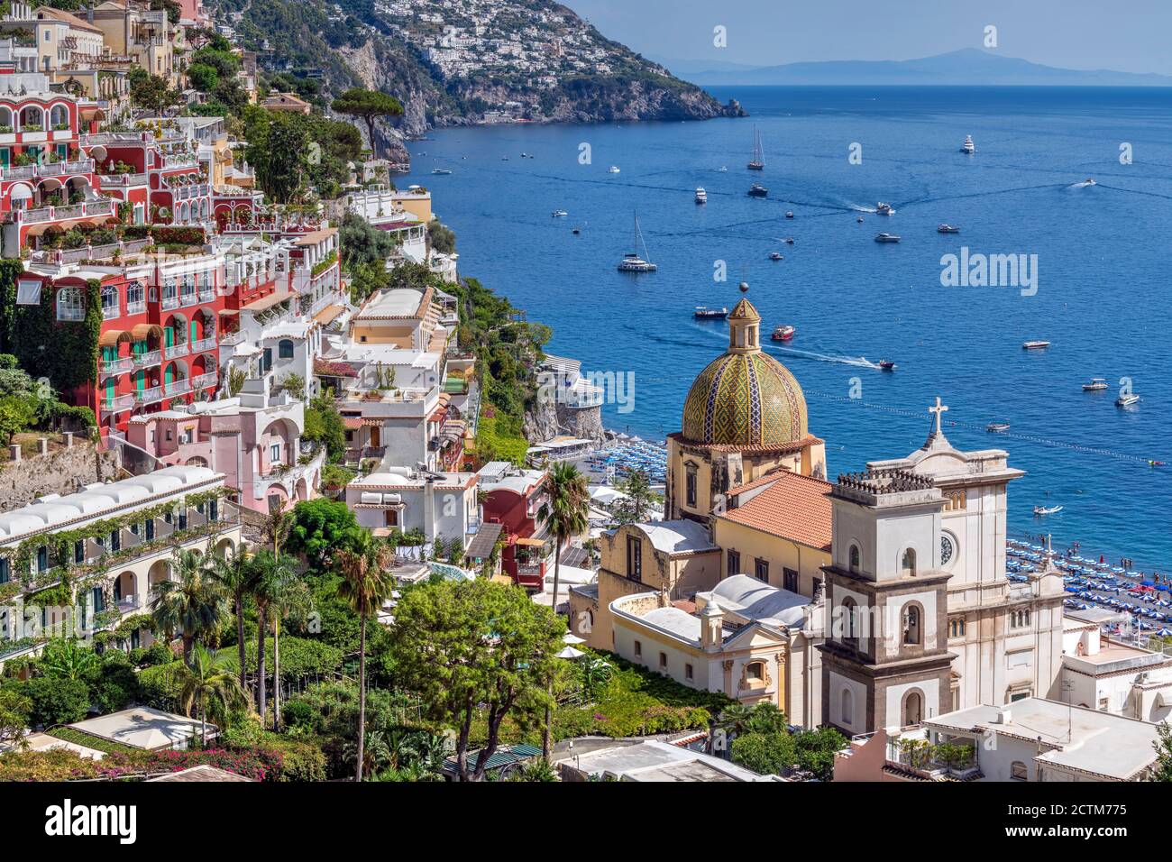 Positano, costa de Amalfi, Campania, Italia Foto de stock