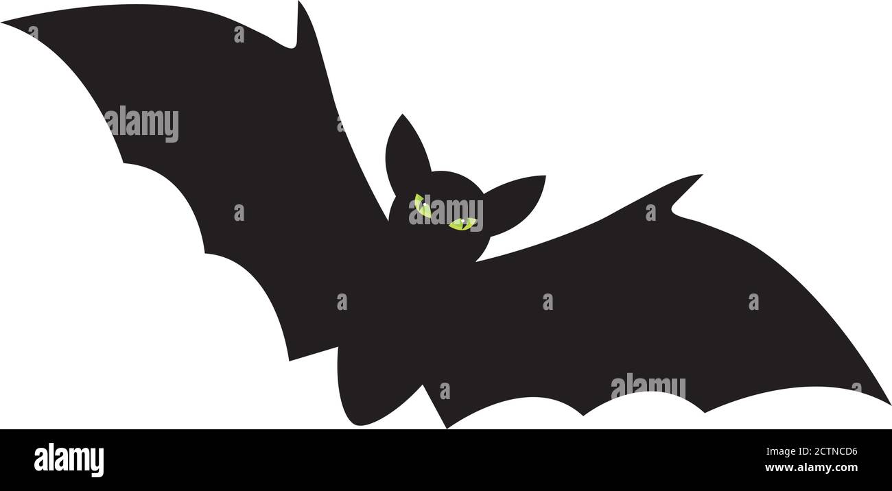 halloween murciélago dibujo de dibujos animados vector Imagen Vector de  stock - Alamy