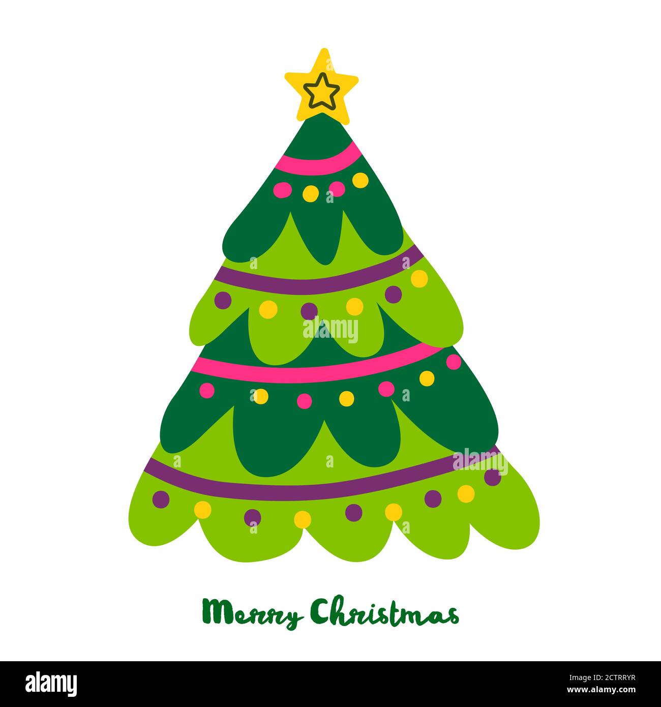 Árbol de Navidad vector simple, elementos de diseño para tarjetas de  vacaciones. Se puede utilizar para tarjetas de felicitación, invitaciones,  banners, diseño web Imagen Vector de stock - Alamy