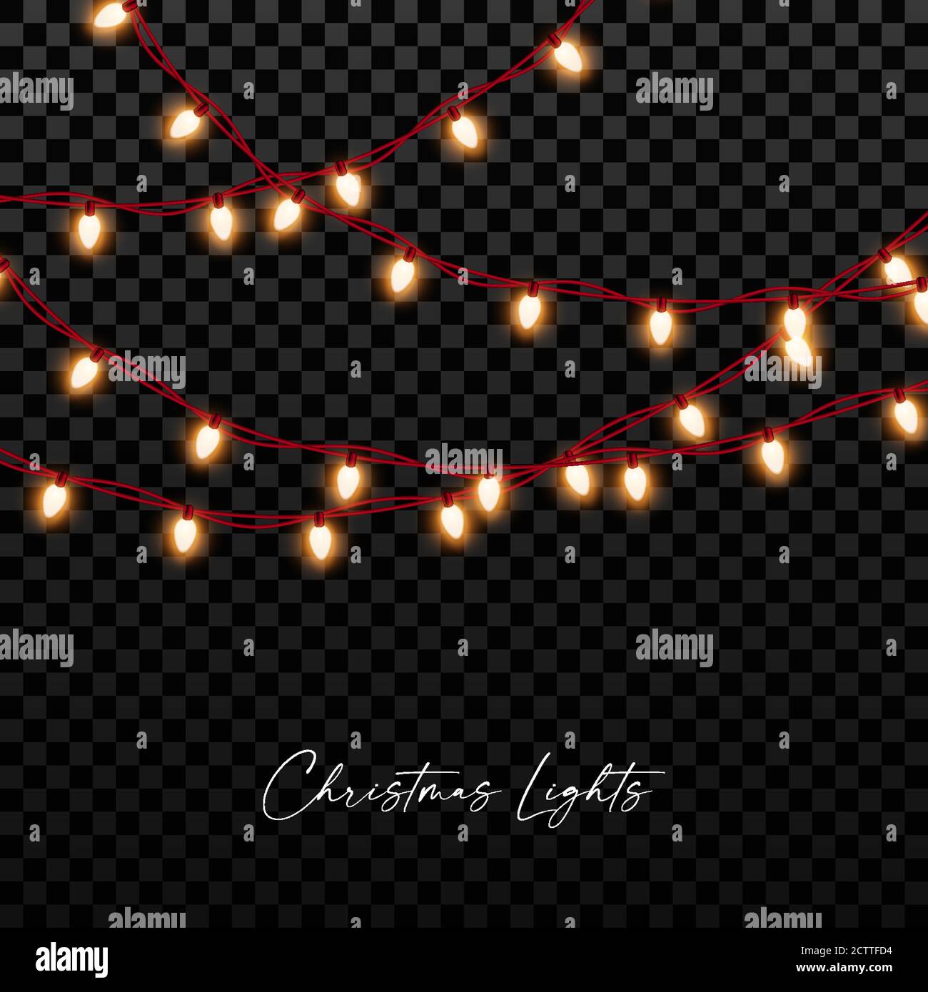 Guirnaldas de luces de Navidad Ilustración del Vector