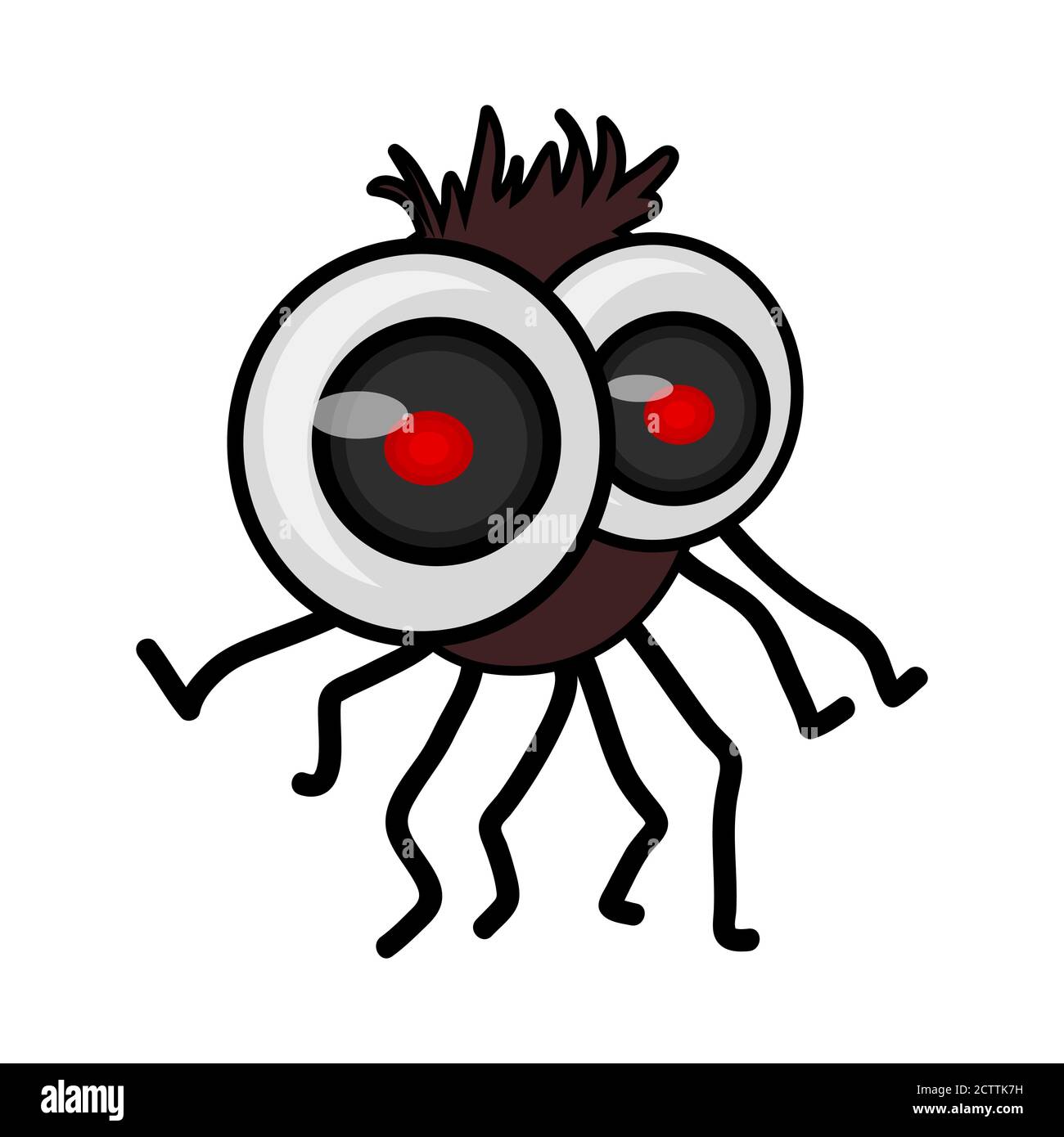 Arana Aislada Sobre Fondo Blanco Pequena Arana Divertida De Halloween Con Ojos Grandes Lindo Personaje De Dibujos Animados Kawaii Bebe Animal Ilustracion De Vector De Acciones Imagen Vector De Stock Alamy
