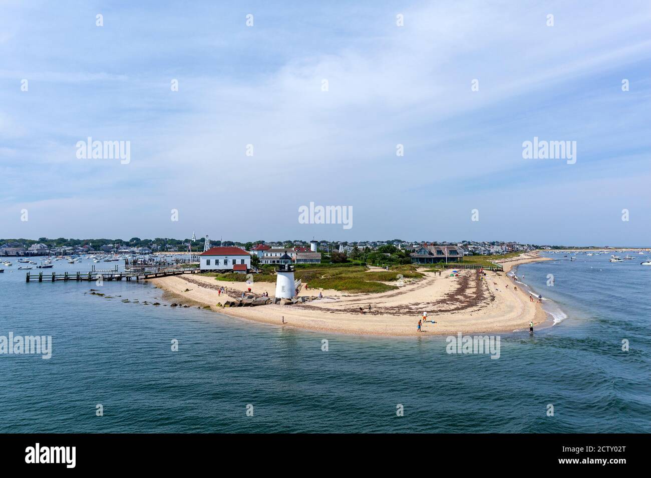 Brent Point Lighthouse, Nantucket Island, Massachusetts, Estados Unidos Foto de stock