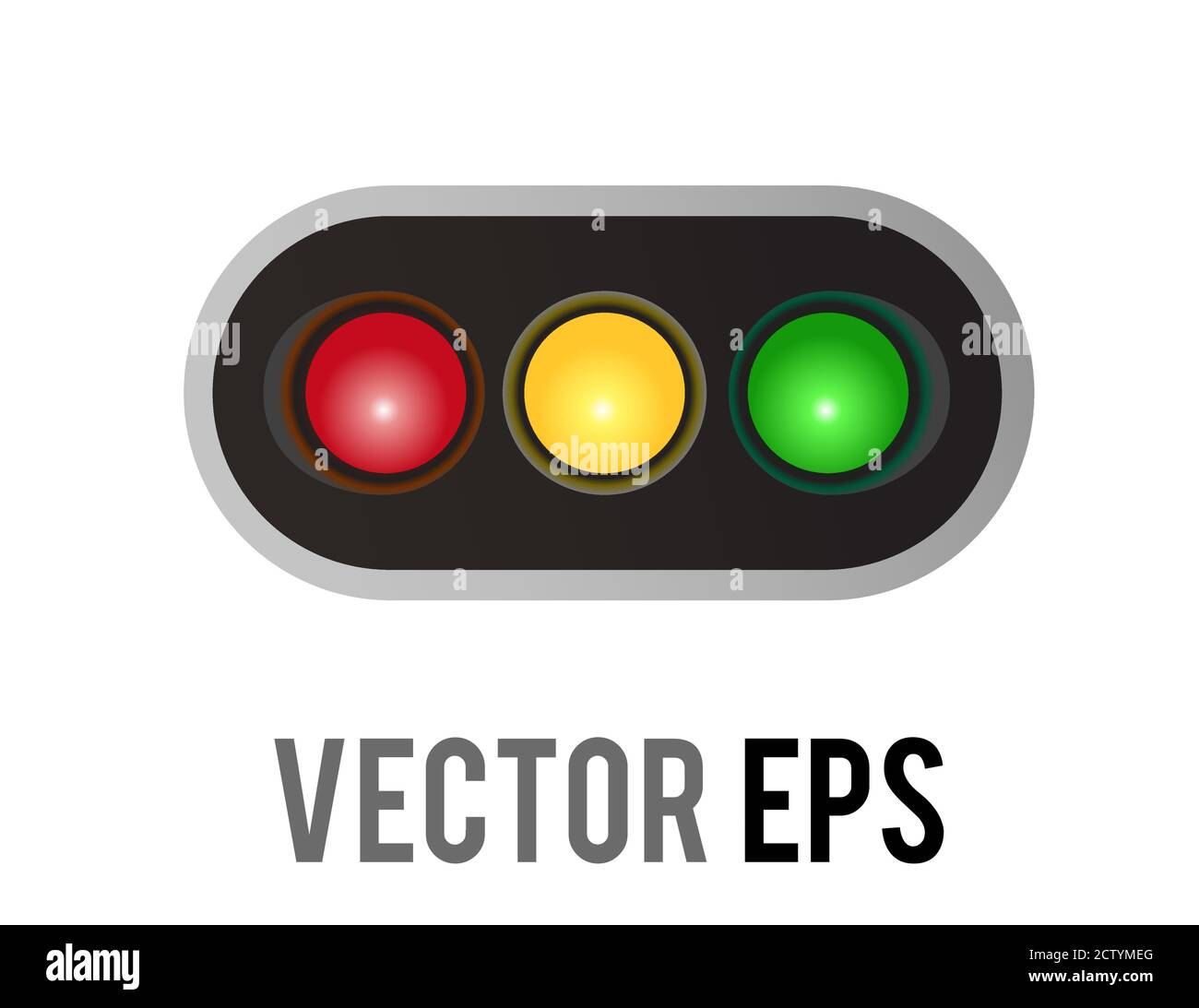 El vector aislado horizontal carretera izquierda y derecha precaución de tráfico icono de señal de luz Ilustración del Vector