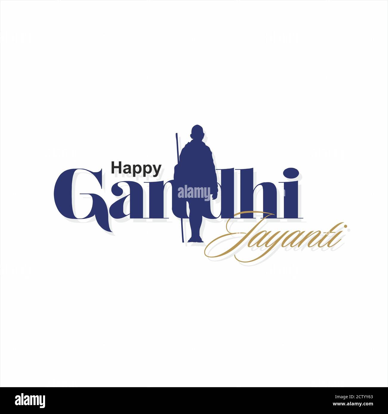 Banner de Happy Gandhi Jayanti | Ilustración Foto de stock