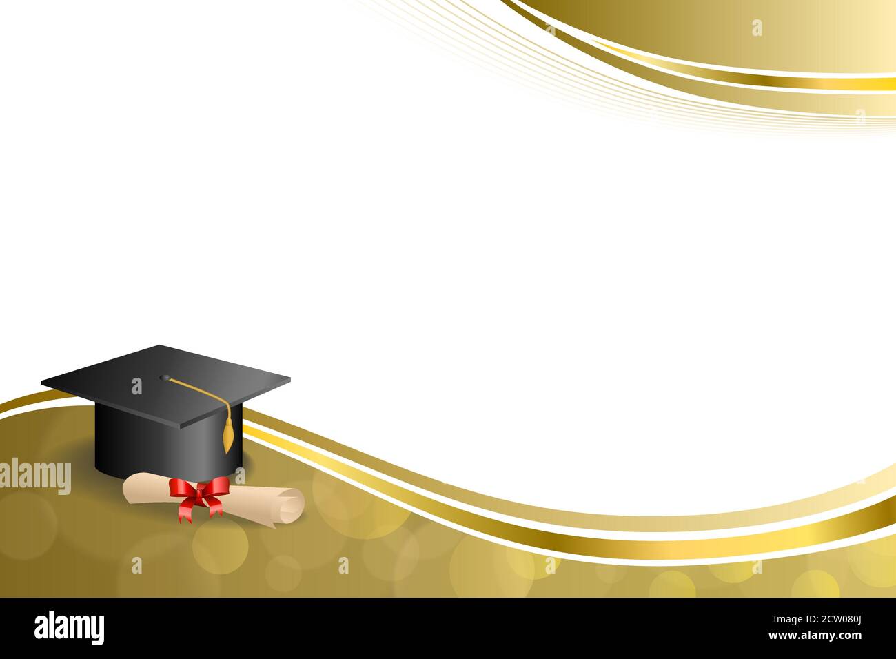 Antecedentes resumen educación beis graduación cap diploma rojo arco oro  vector de ilustración de marco Imagen Vector de stock - Alamy
