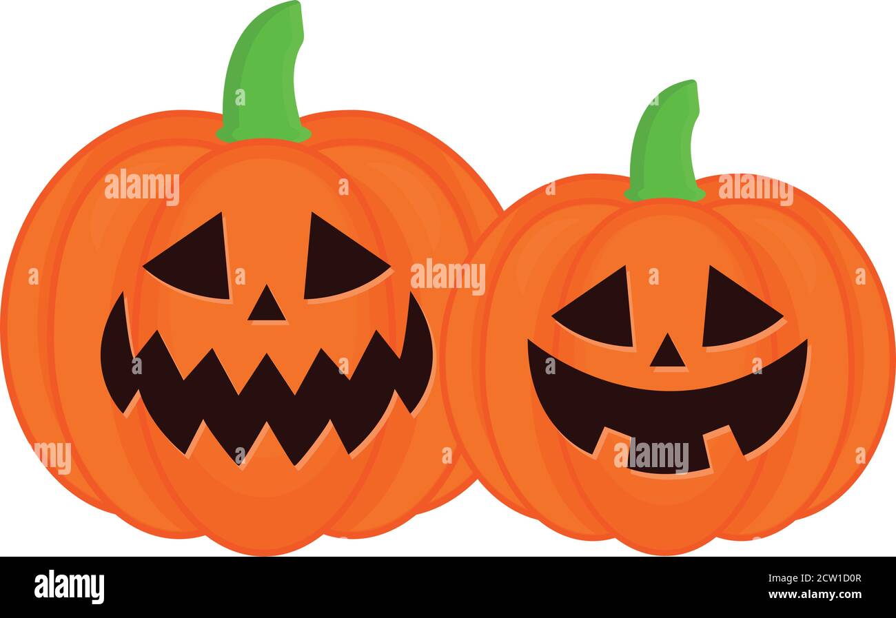 halloween calabazas dibujos animados vector diseño Imagen Vector de stock -  Alamy