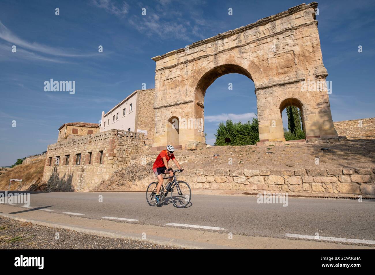 arco de triunfo romano, todo C., Medinaceli, Soria, comunidad Autónoma de Castilla y León, España, Europa Foto de stock