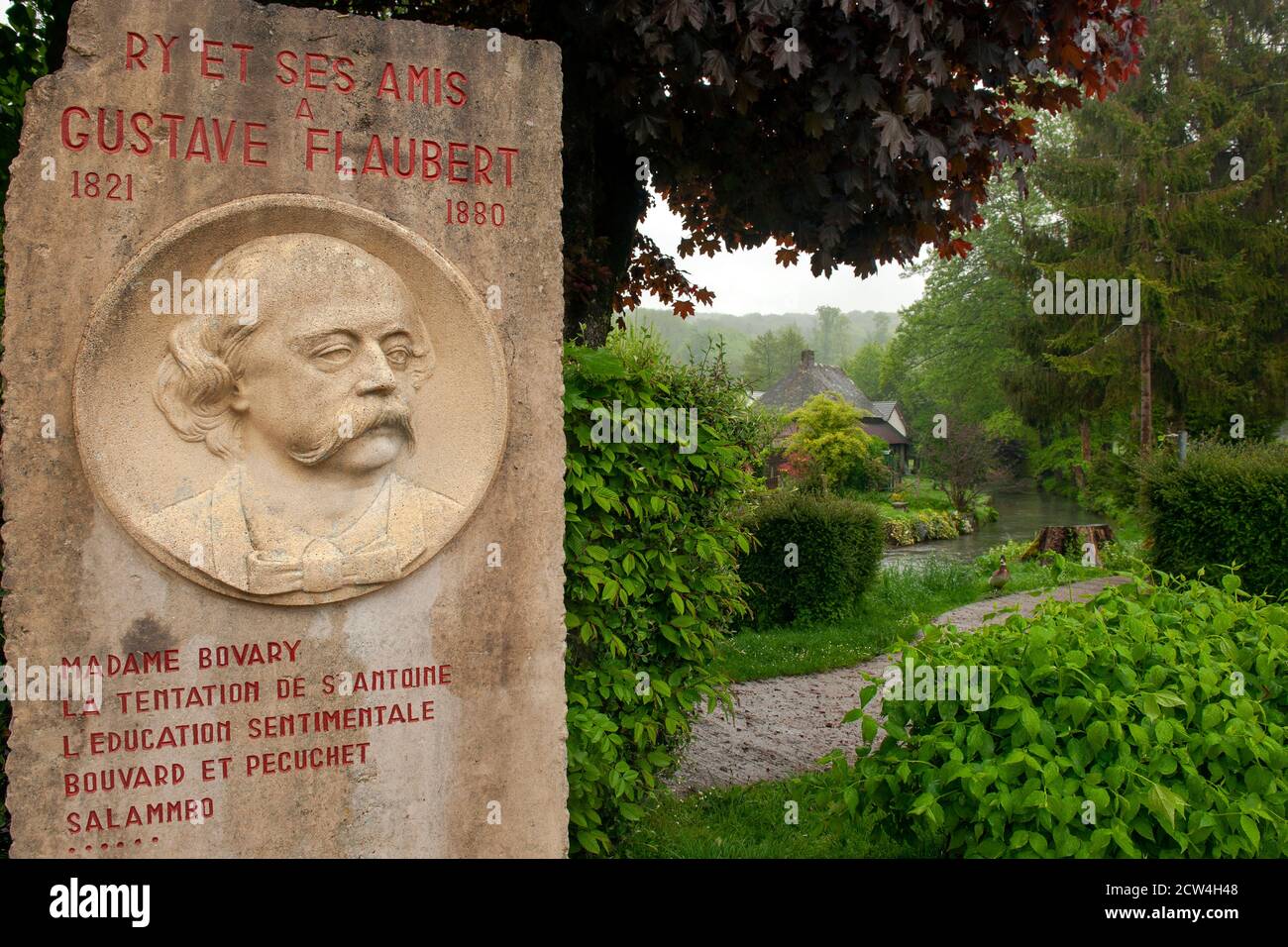 Gustave Flaubert, Ry, francia. Foto de stock