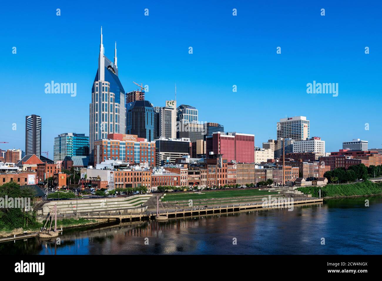 El horizonte de la ciudad de Nashville, Tennessee, EE.UU. Foto de stock