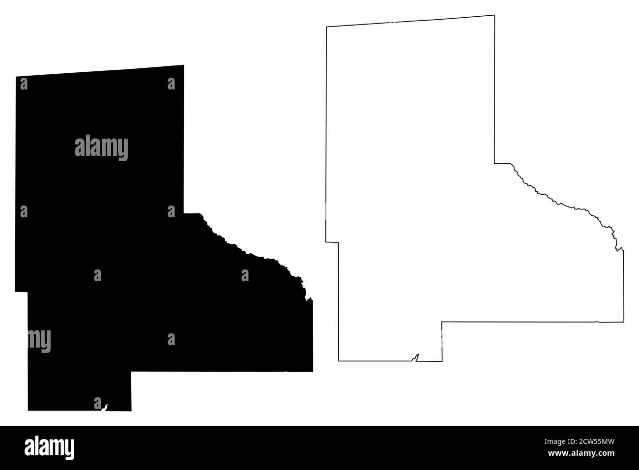 Condado Jefferson Davis, Mississippi (condado de EE.UU., Estados Unidos de América, EE.UU., EE.UU.) mapa ilustración vectorial, bosquejo de garabatos Jefferson Davis ma Ilustración del Vector