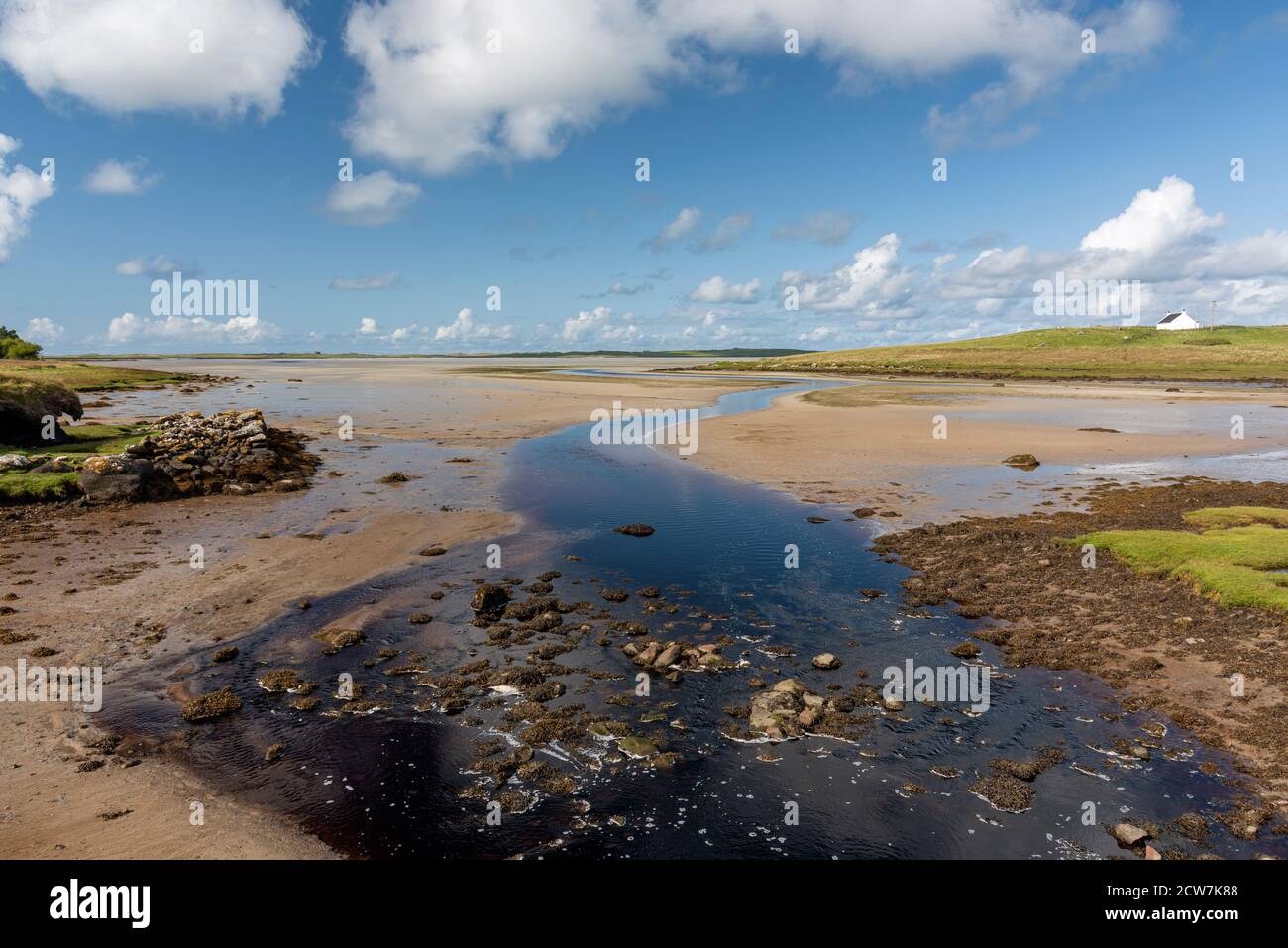 Traigh Vallay en la Isla de Uist del Norte Foto de stock