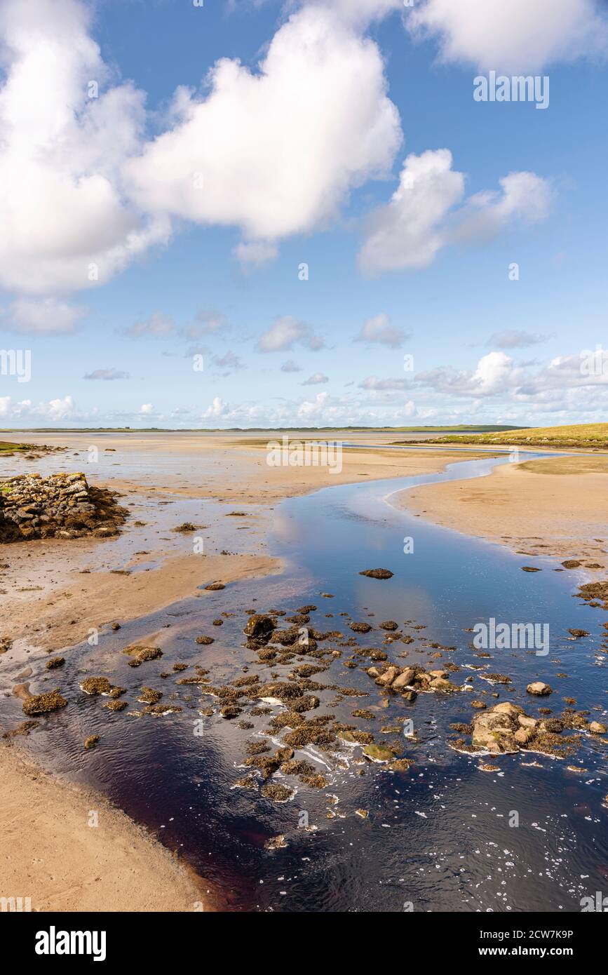 Traigh Vallay en la Isla de Uist del Norte Foto de stock