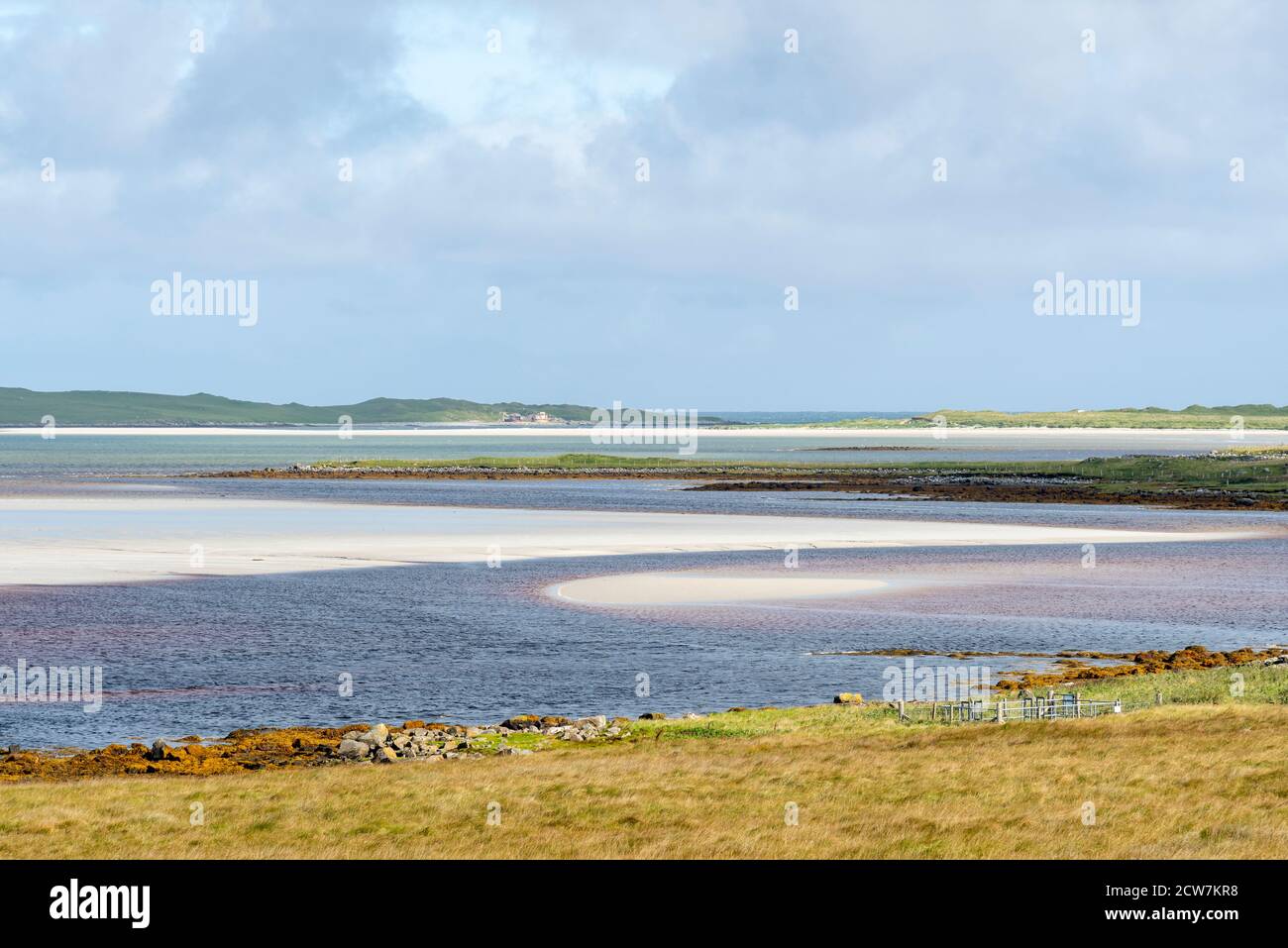 Traigh Vallay en la Isla de Uist del Norte Foto de stock