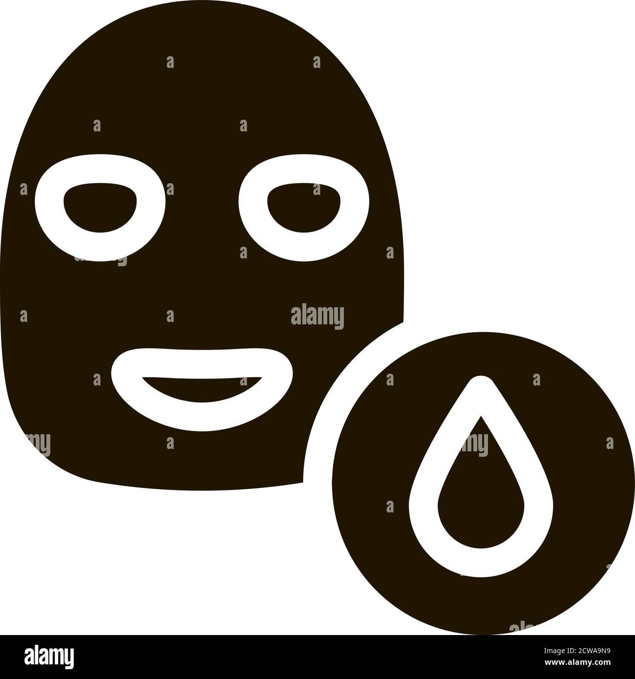 Máscara facial icono de gota de agua Ilustración Imagen Vector de stock -  Alamy