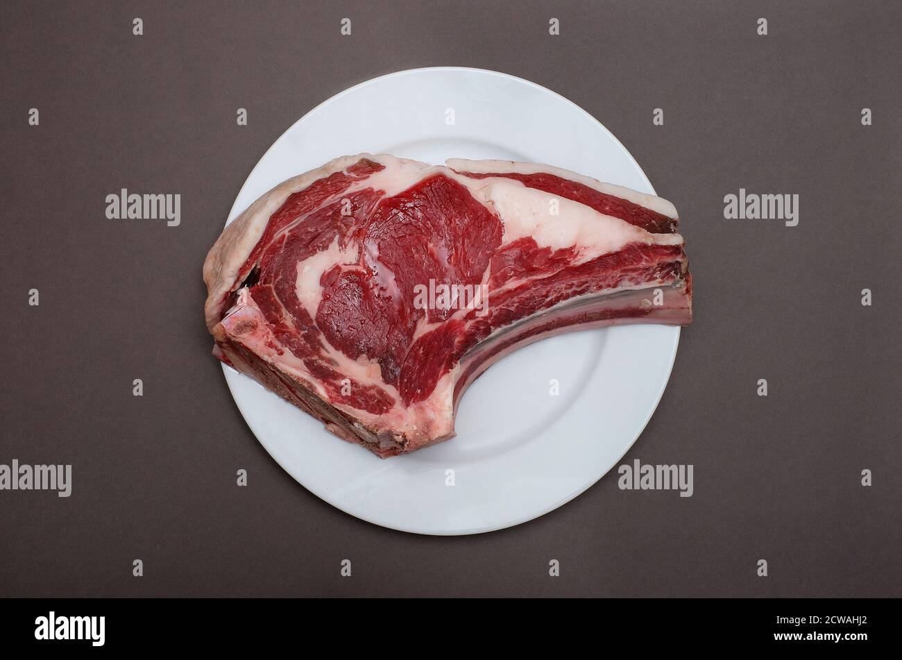 carne roja, carne de res tomahawk joint, norfolk, inglaterra Foto de stock