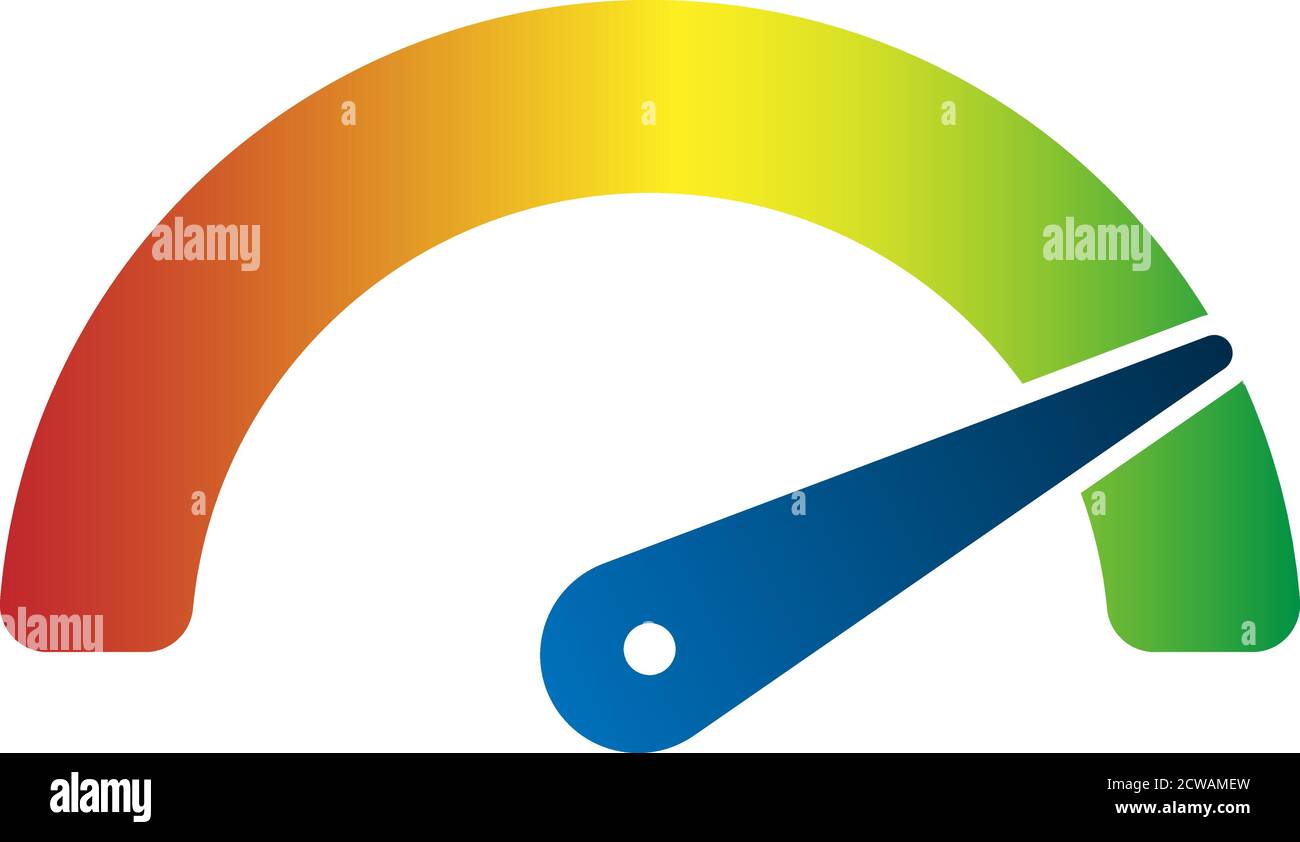 indicador de rendimiento, indicador de rendimiento rojo a verde o ilustración de vector de clasificación de eficiencia Ilustración del Vector