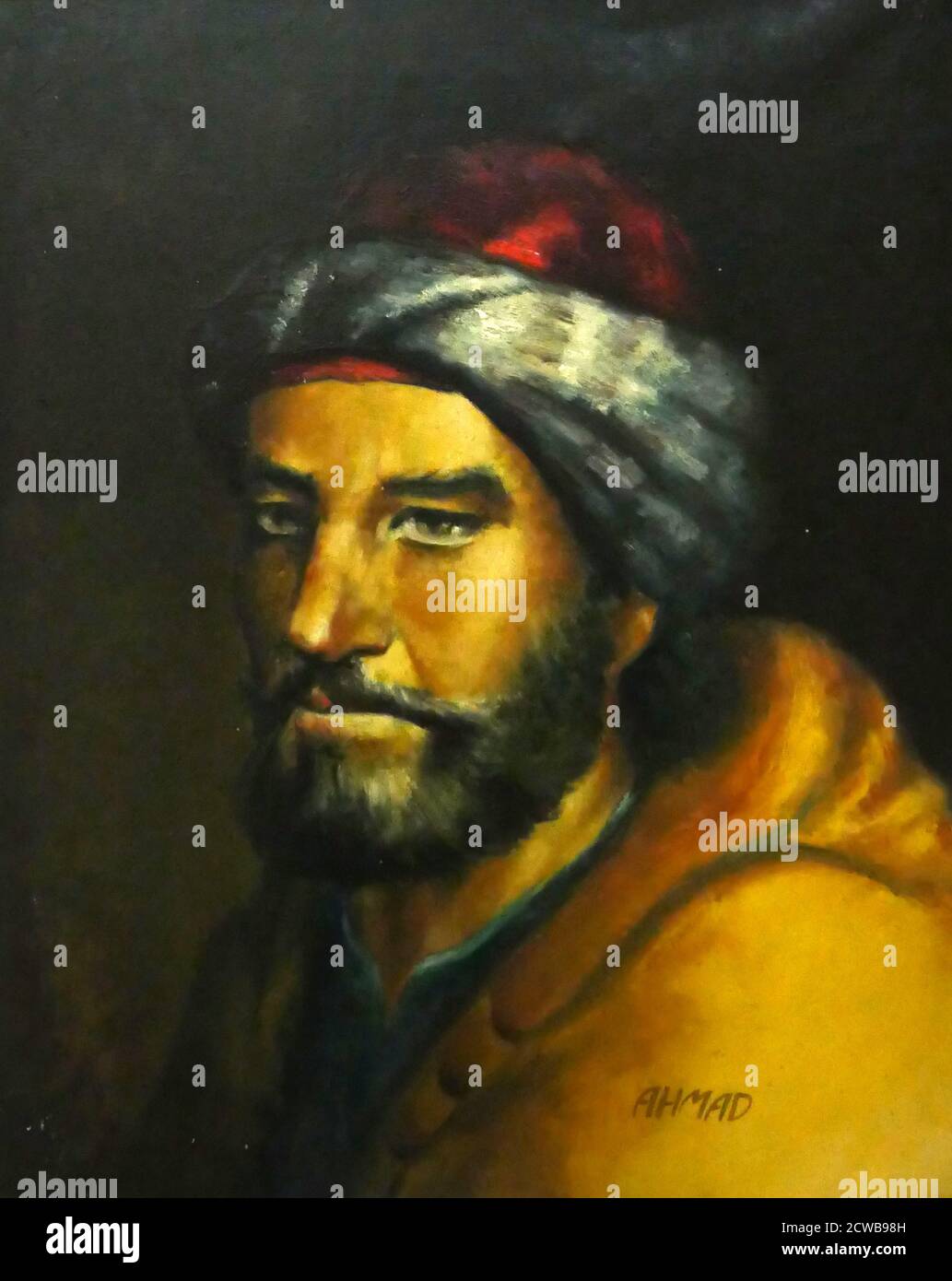 Retrato de Jabir ibn Hayyan. Abu Mesa Jabir ibn Hayyan (721813 DC) el