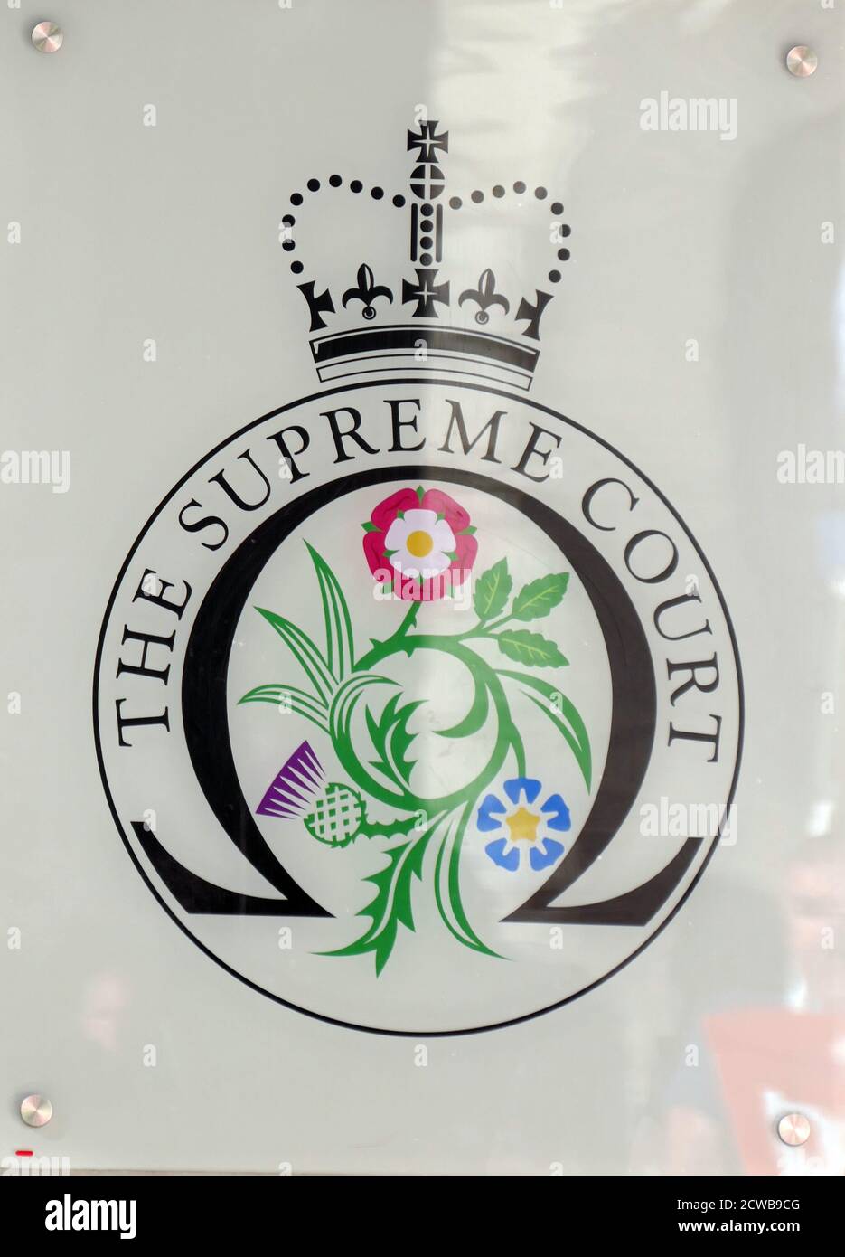 El Tribunal Supremo es el último tribunal de apelación en el Reino Unido para casos civiles y para casos penales de Inglaterra, Gales e Irlanda del Norte. El Tribunal Supremo del Reino Unido fue establecido oficialmente el 1 de octubre de 2009. Foto de stock
