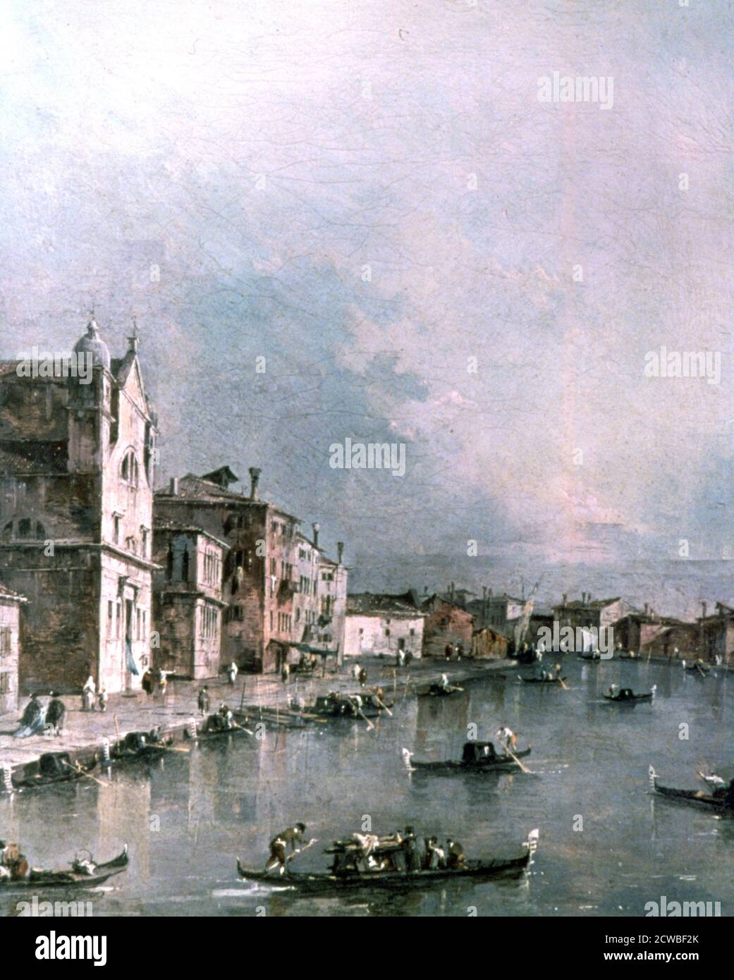El Gran Canal, Venecia', c1732-1790. Artista: Francesco Guardi. Francesco Guardi (1712-1793) fue un pintor italiano, noble y miembro de la Escuela veneciana. Foto de stock
