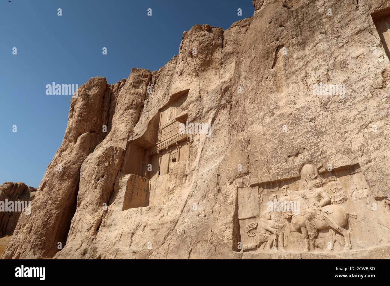 Fotografía tomada del relieve triunfal de Shapur I, el relieve más