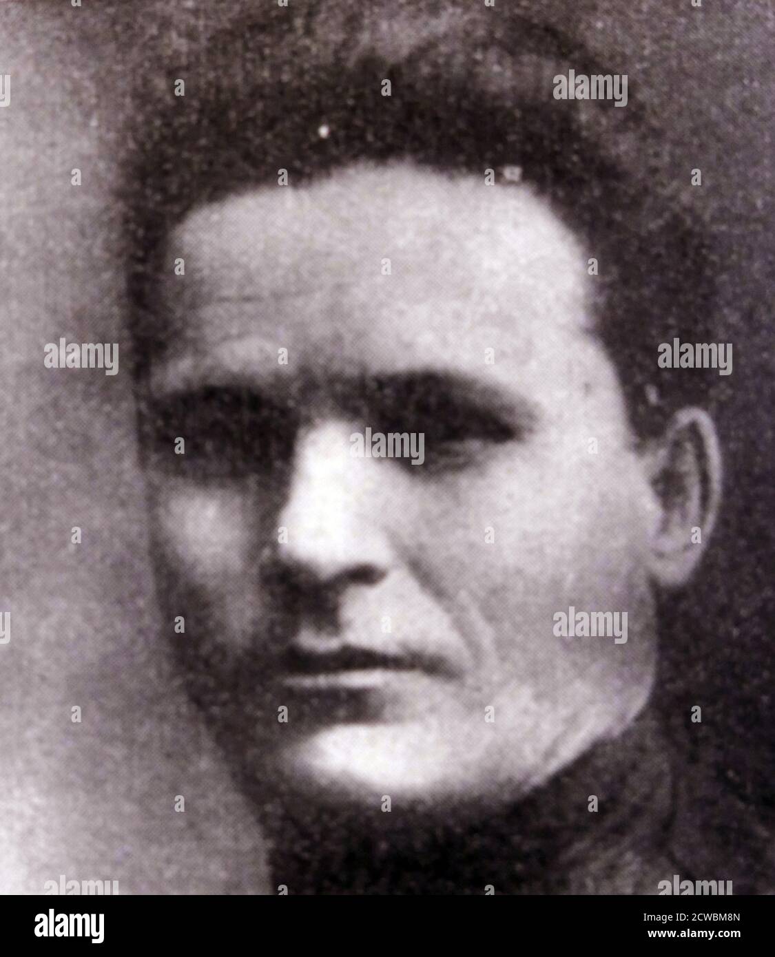 Foto en blanco y negro de Sergei Kirov (1886-1934), cuya muerte fue utilizada como pretexto para la Gran Purga. Foto de stock