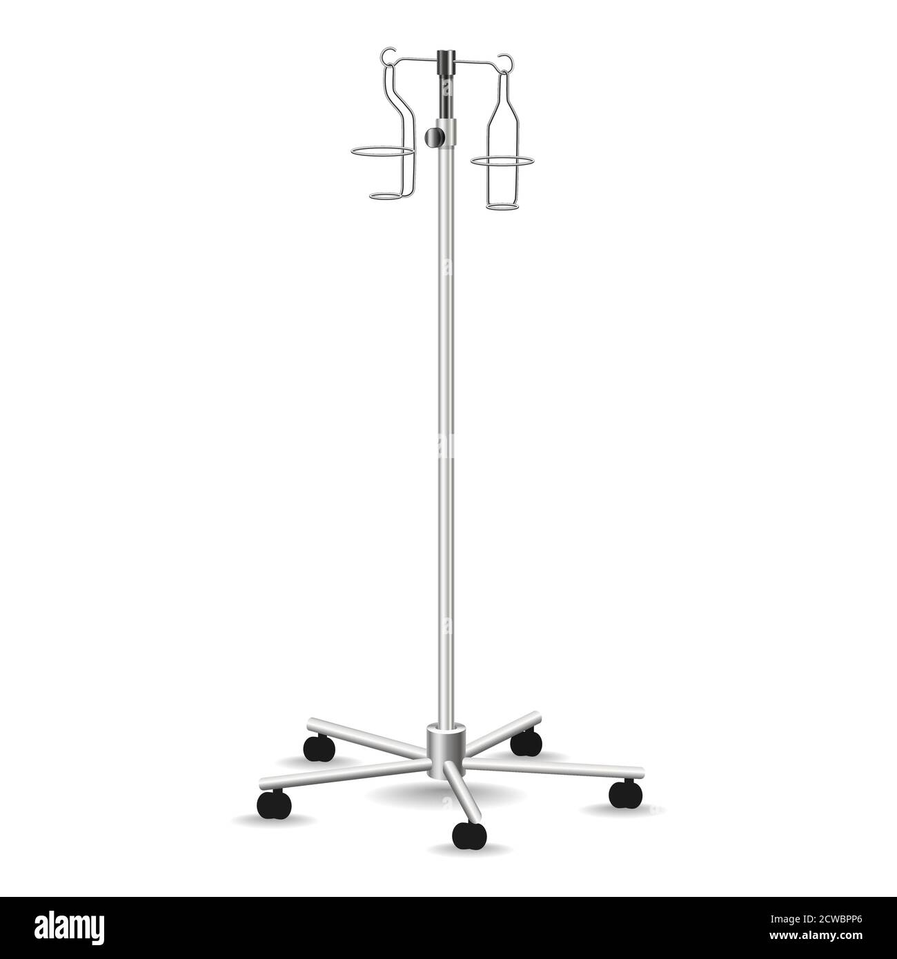  Soporte intravenoso con ruedas ajustable altura médica IV  soporte, base de hierro fundido, hospital/familia/clínica : Industrial y  Científico