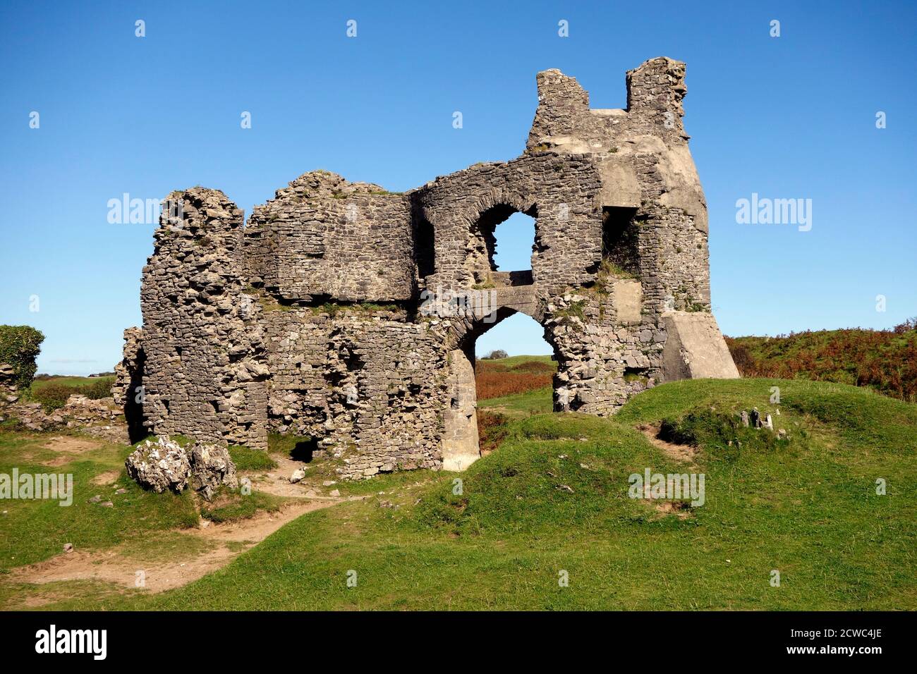 Pennard Castillo, Gower, Wales Foto de stock