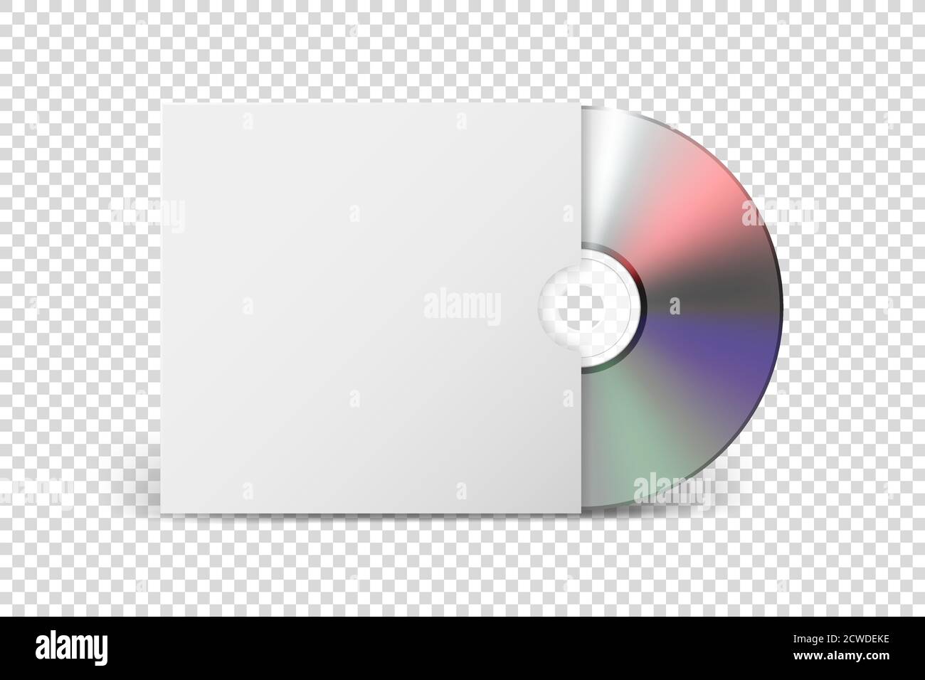 Vector 3d realista CD, DVD con papel Cover Box primer plano aislado sobre  fondo transparente. Plantilla de diseño para Mockup. Espacio de copia de  embalaje de CD Imagen Vector de stock -