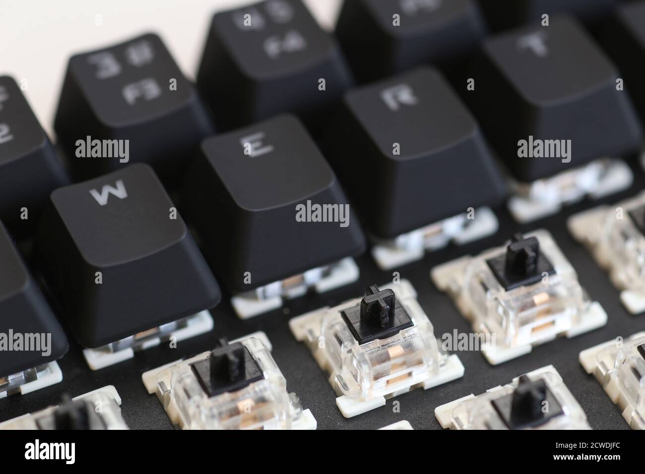 Primer plano del teclado mecánico que muestra Keyswitch Fotografía de stock  - Alamy