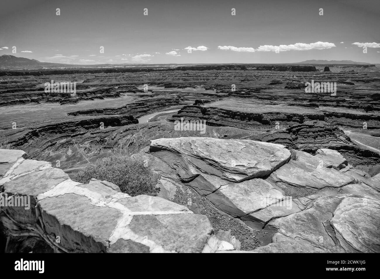 Dead Horse Point paisaje nacional escénico ver roca roja, EE.UU Foto de stock