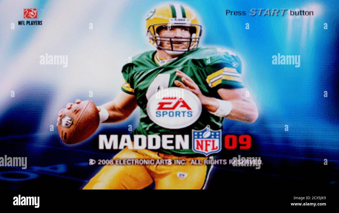 Madden NFL 09 - Sony PlayStation 2 PS2 - Editorial usar solo Foto de stock