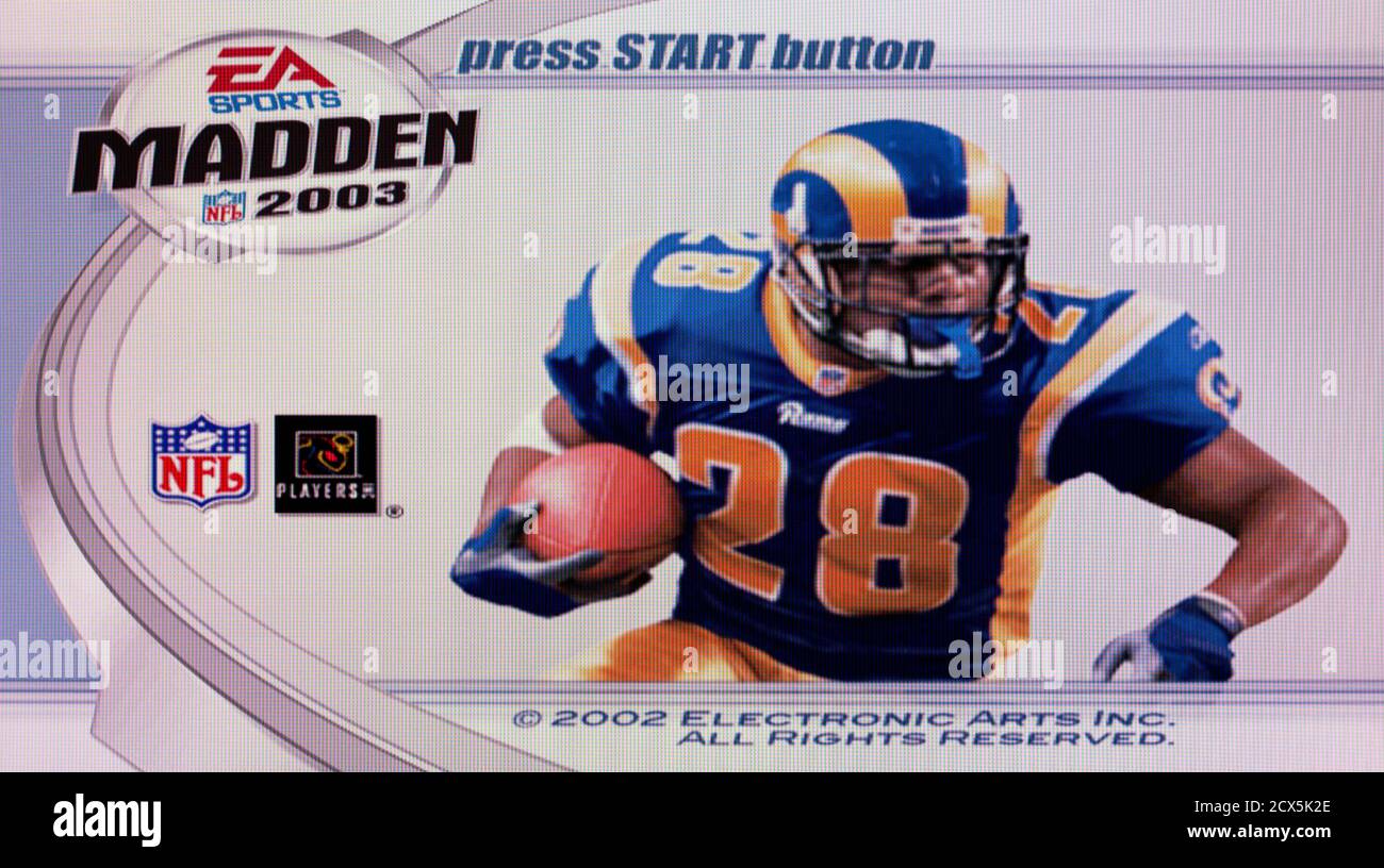 Madden NFL 2003 - Sony PlayStation 2 PS2 - Editorial usar solo Foto de stock