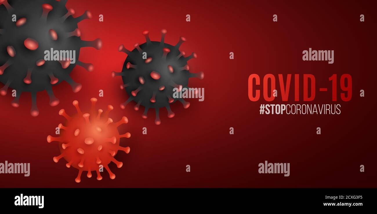 Organismo patógeno Coronavirus. Covid-19 enfermedad infecciosa epidémica. Infección celular. Modelo de virus realista para su proyecto de ciencia. Ilust vector Ilustración del Vector