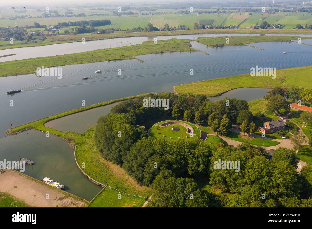 Fort Honswijk cerca de Houten parte de la línea de flotación, los países Bajos Foto de stock