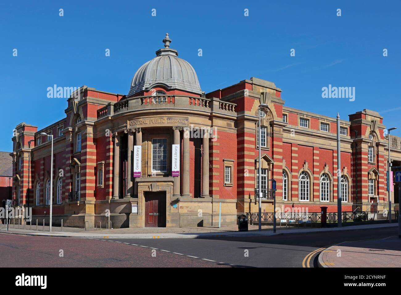 Biblioteca Pública Central de Blackpool Foto de stock