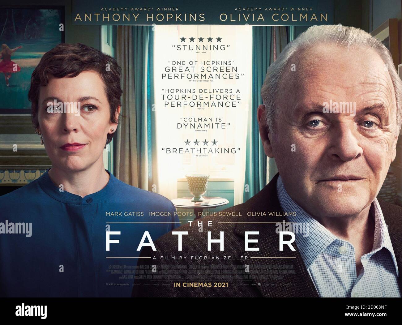 REINO UNIDO. Olivia Colman y Anthony Hopkins en la nueva película de Sony  Pictures Classics: The Father (2020). Argumento: Un hombre rechaza toda la  ayuda de su hija mientras envejece. Mientras trata