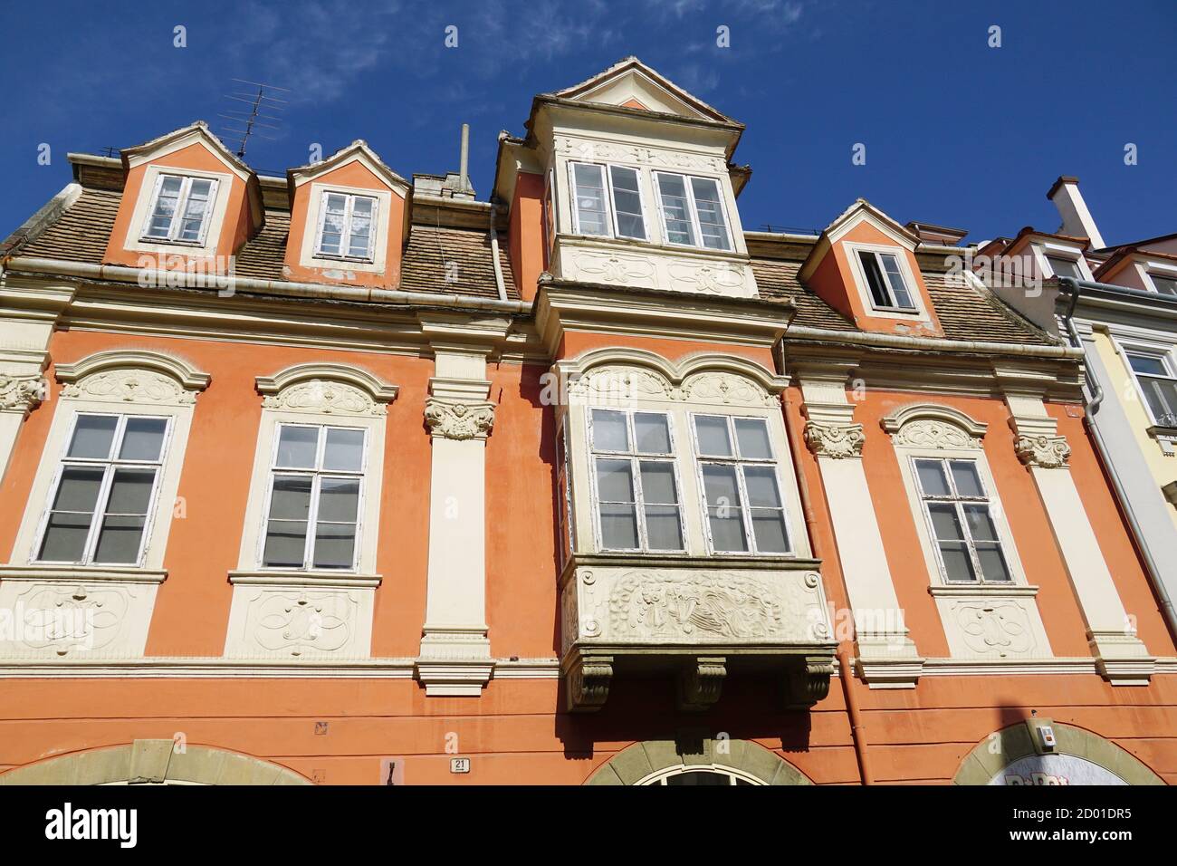 Casa de Rosalia, Győr, Raab, Provincia de Győr-Moson-Sopron, Hungría, Magyarország, Europa Foto de stock
