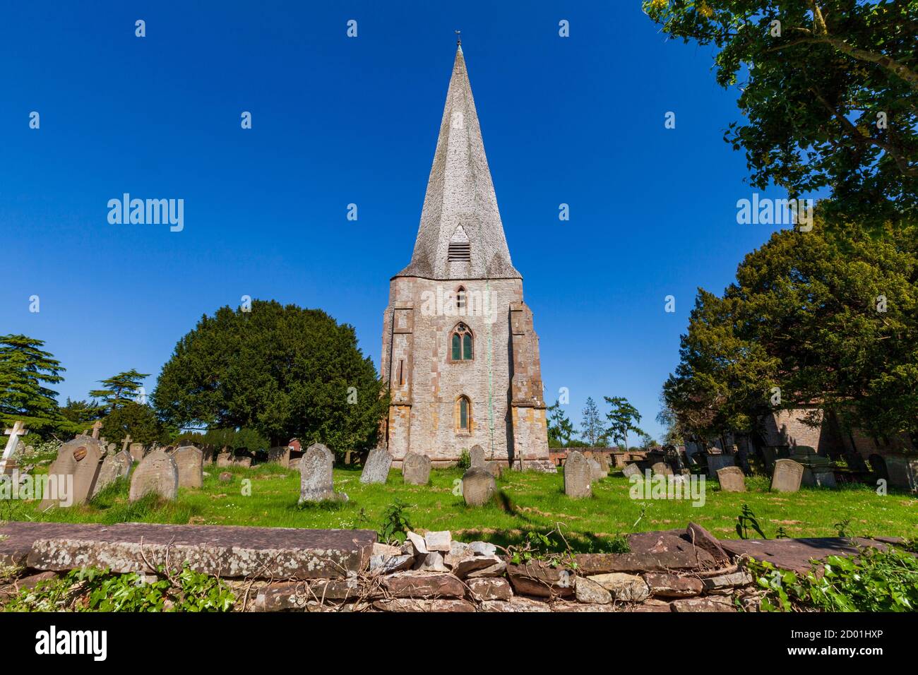 La iglesia de Santa María, San Pedro y San Pablo en Westbury-on-Severn, Gloucestershire, Inglaterra Foto de stock