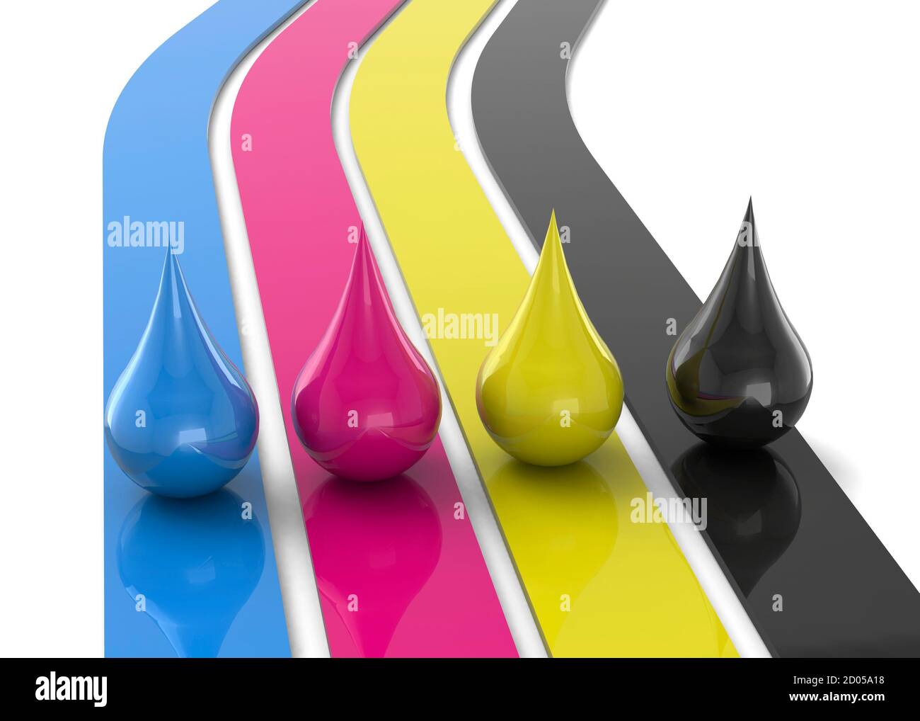 CMYK Color - 3D Foto de stock